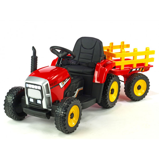 Blow MX-611 traktor s vlekem a 2.4G dálkovým ovládáním, ČERVENÝ